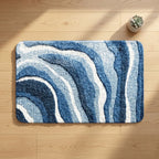 Tapis de Bain Antidérapant Vagues Bleues Ondéa