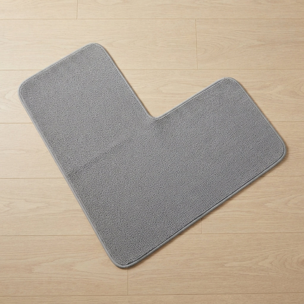 Tapis de Bain d'Angle Antidérapant Mousse à Mémoire de Forme Elléa
