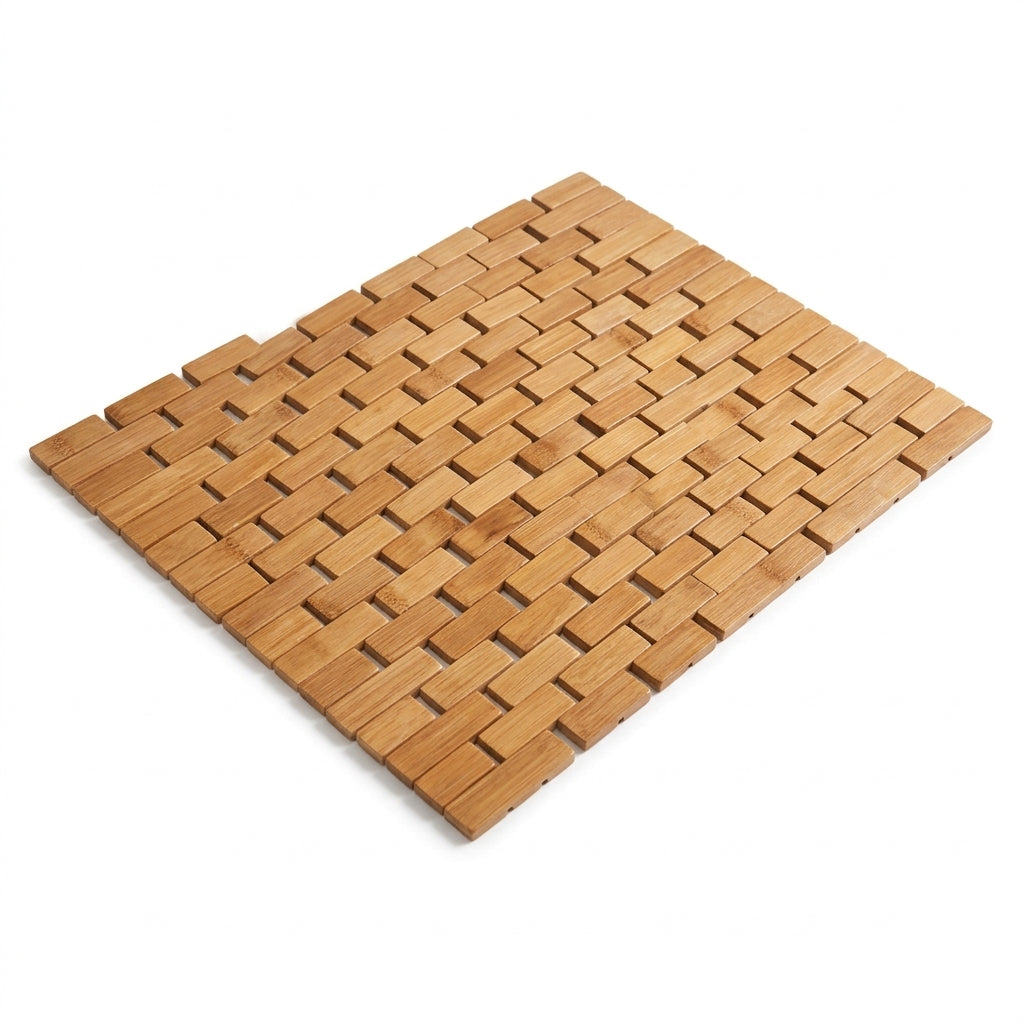 Tapis de Bain Antidérapant en Bambou Naturel Bambéa