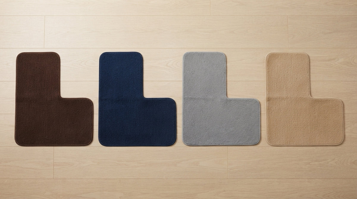 Tapis de Bain d'Angle Antidérapant Mousse à Mémoire de Forme Elléa