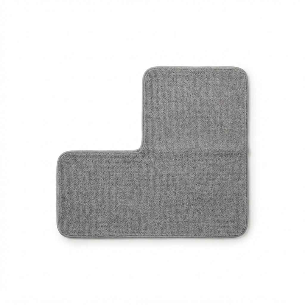 Tapis de Bain d'Angle Antidérapant Mousse à Mémoire de Forme Elléa