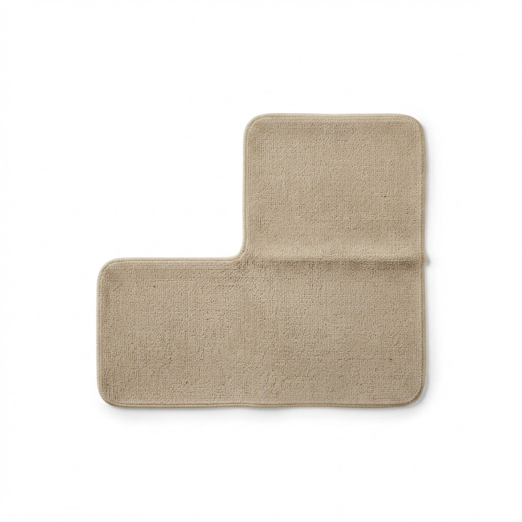 Tapis de Bain d'Angle Antidérapant Mousse à Mémoire de Forme Elléa