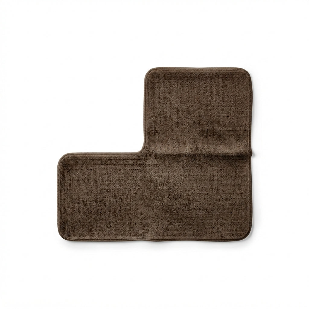 Tapis de Bain d'Angle Antidérapant Mousse à Mémoire de Forme Elléa
