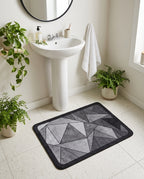 Tapis de Bain Antidérapant Boue de Diatomée Motif Minimaliste Anguléa
