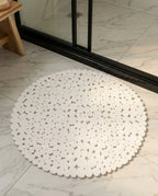 Tapis de Douche Rond Antidérapant Effet Galets Rondéa