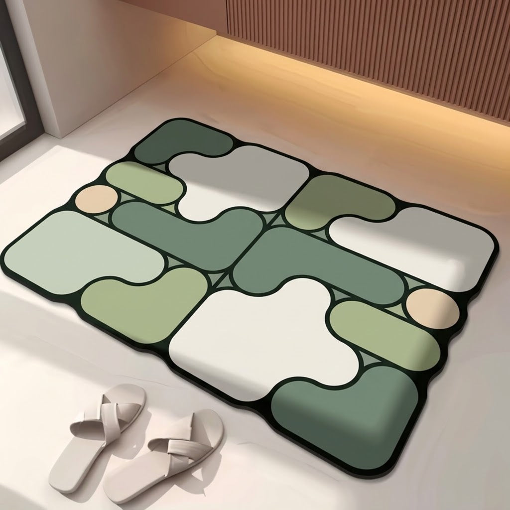 Tapis de Bain Antidérapant Mosaïque Galets Moséa