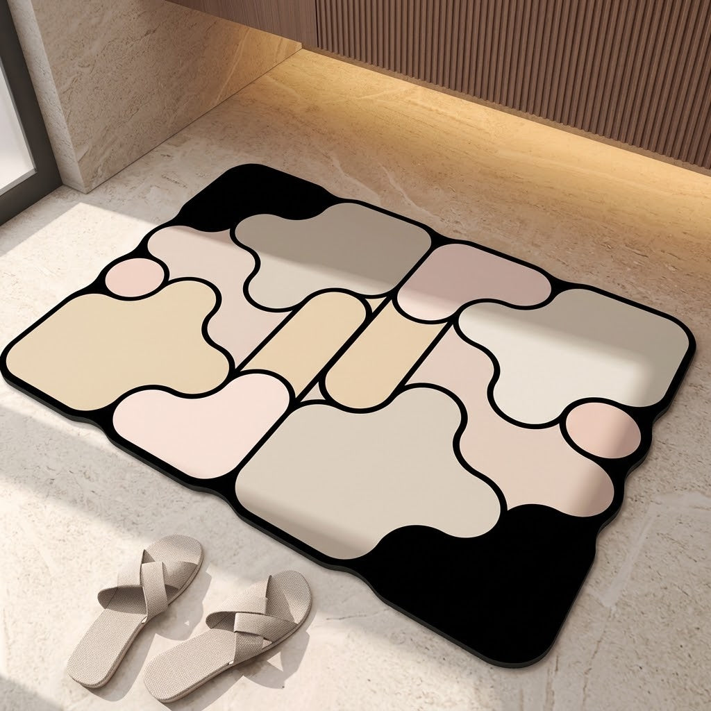 Tapis de Bain Antidérapant Mosaïque Galets Moséa