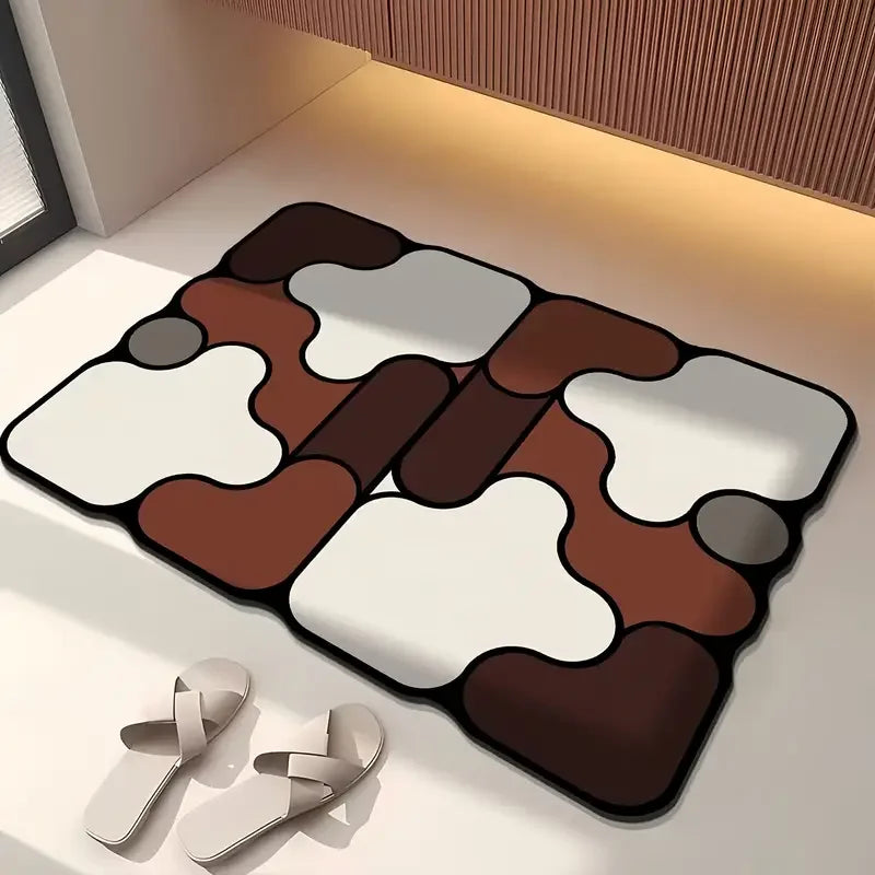 Tapis de Bain Antidérapant Mosaïque Galets Moséa
