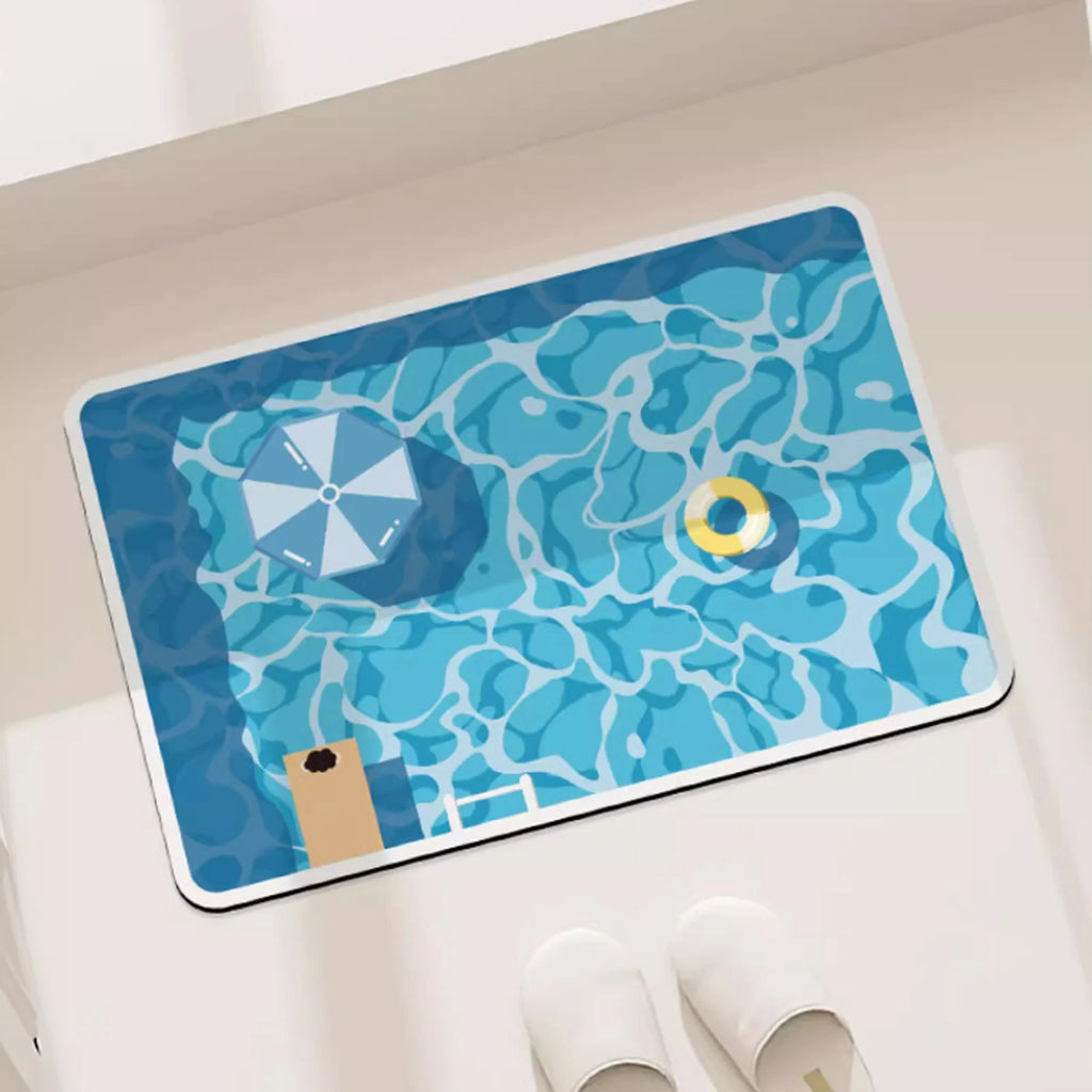 Tapis de Bain Antidérapant Piscine Illustrée Piscéa