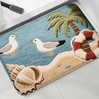 Tapis de Bain Antidérapant Motifs Marins Maréa