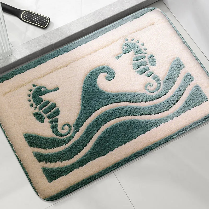 Tapis de Bain Antidérapant Motifs Marins Maréa
