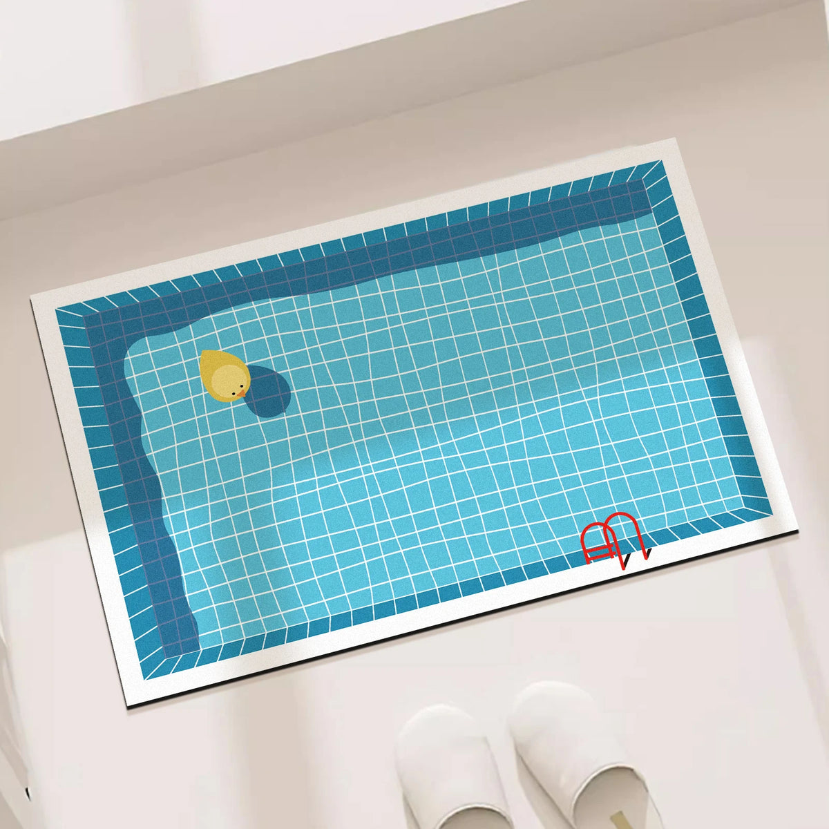 Tapis de Bain Antidérapant Piscine Illustrée Piscéa