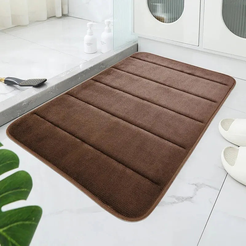Tapis de Bain Antidérapant Rayures Douces Linéa