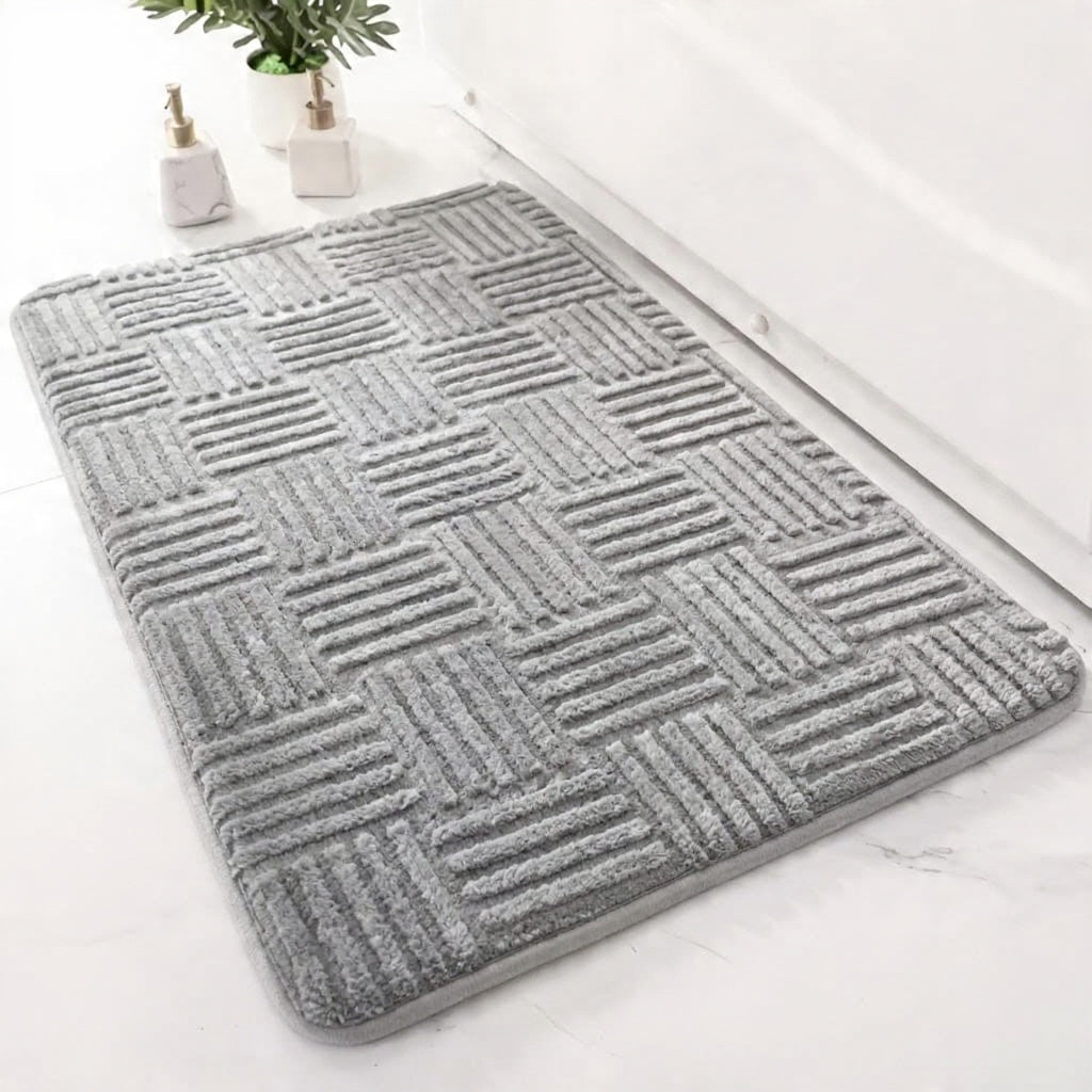 Tapis de Bain Antidérapant Motif Tressé Tressa