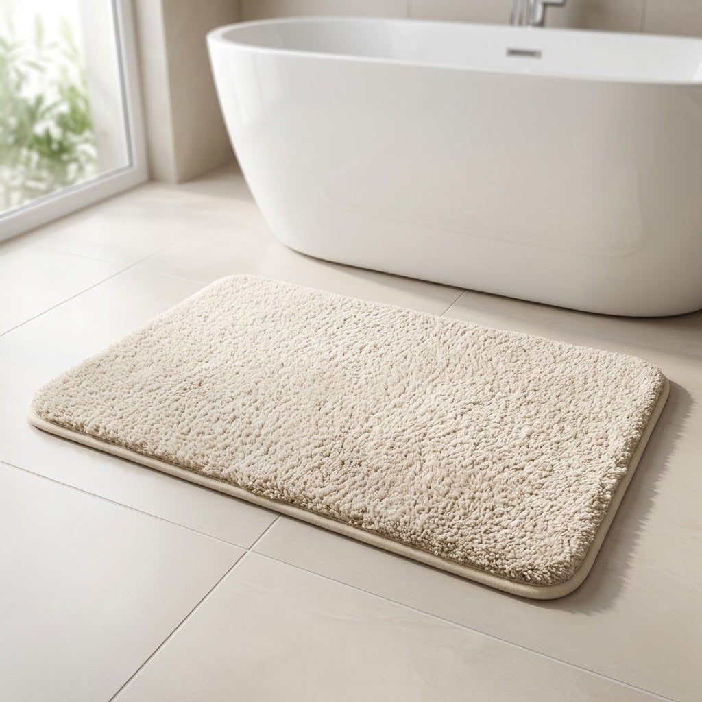 Tapis de Bain Antidérapant Moelleux Mousse à Mémoire de Forme Velya