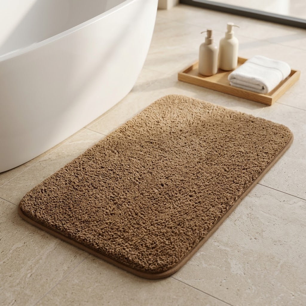Tapis de Bain Antidérapant Moelleux Mousse à Mémoire de Forme Velya