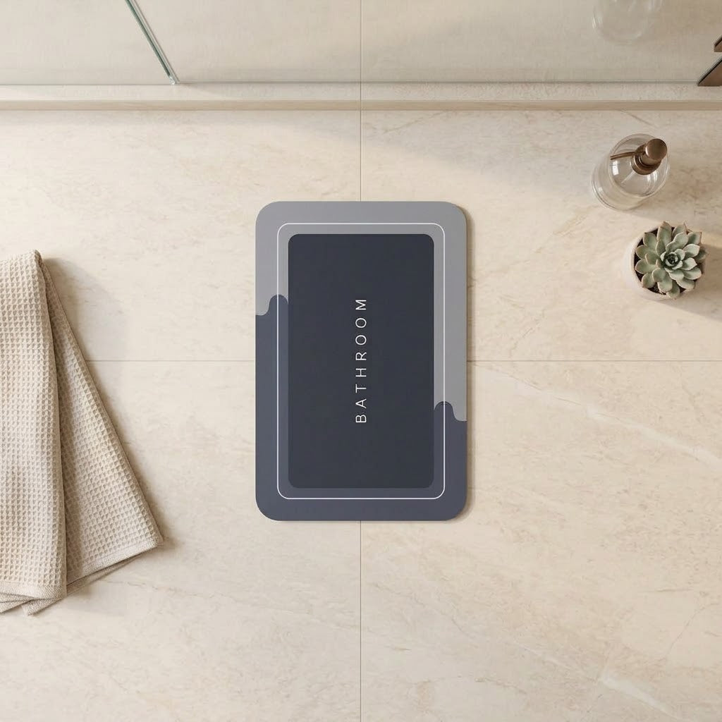Tapis de Bain Pierre de Diatomée Absorbéa – Séchage Ultra-Rapide & Antidérapant