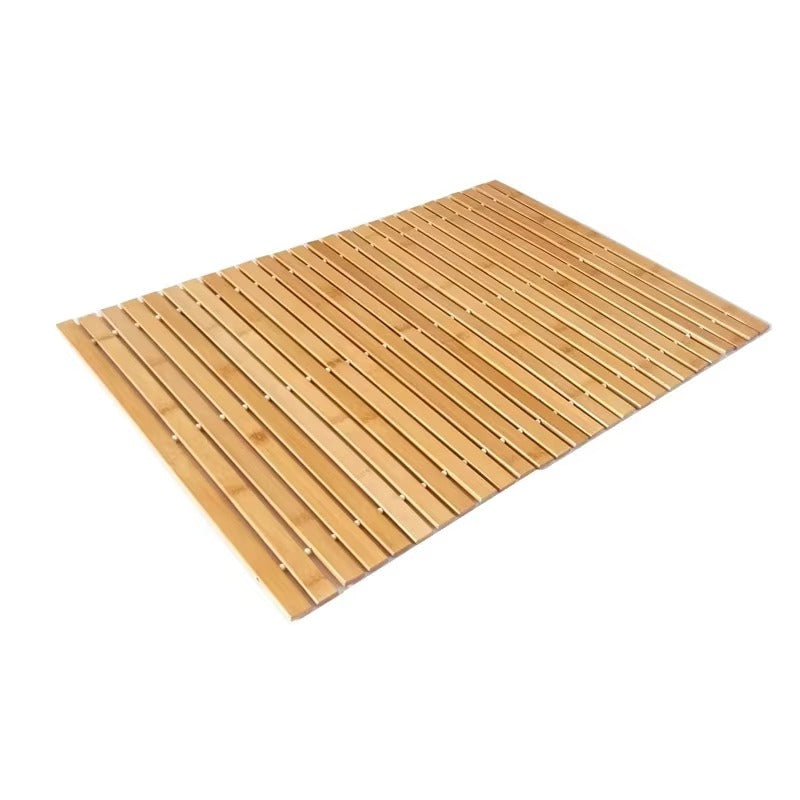 Tapis de bain en bambou Bambéa, modèle Lattes, lattes longues parallèles