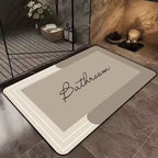 Tapis de bain Calligraphéa beige lettrage Bathroom