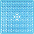 Tapis de douche carré antidérapant Carréa - Bleu