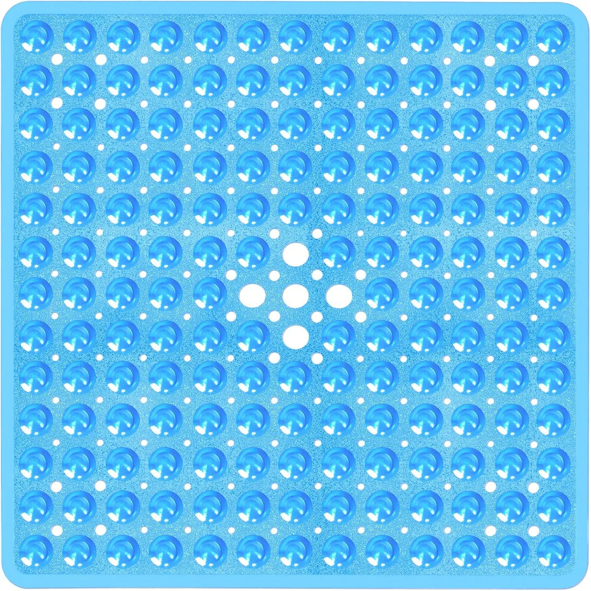 Tapis de douche carré antidérapant Carréa - coloris Bleu Ciel