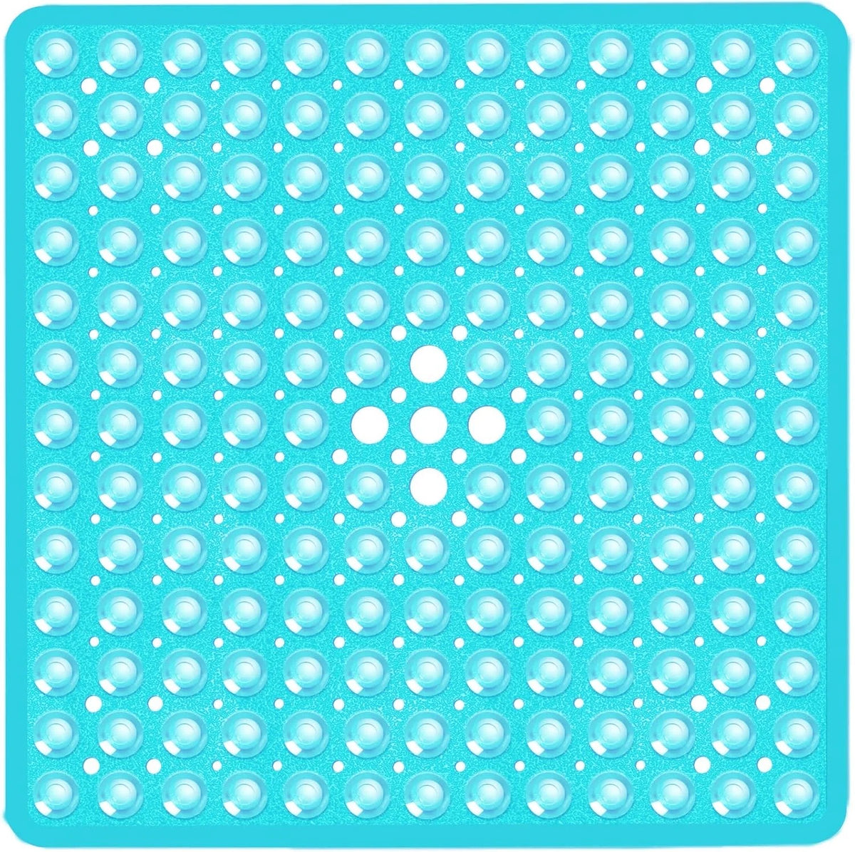 Tapis de douche carré antidérapant Carréa - coloris Cyan