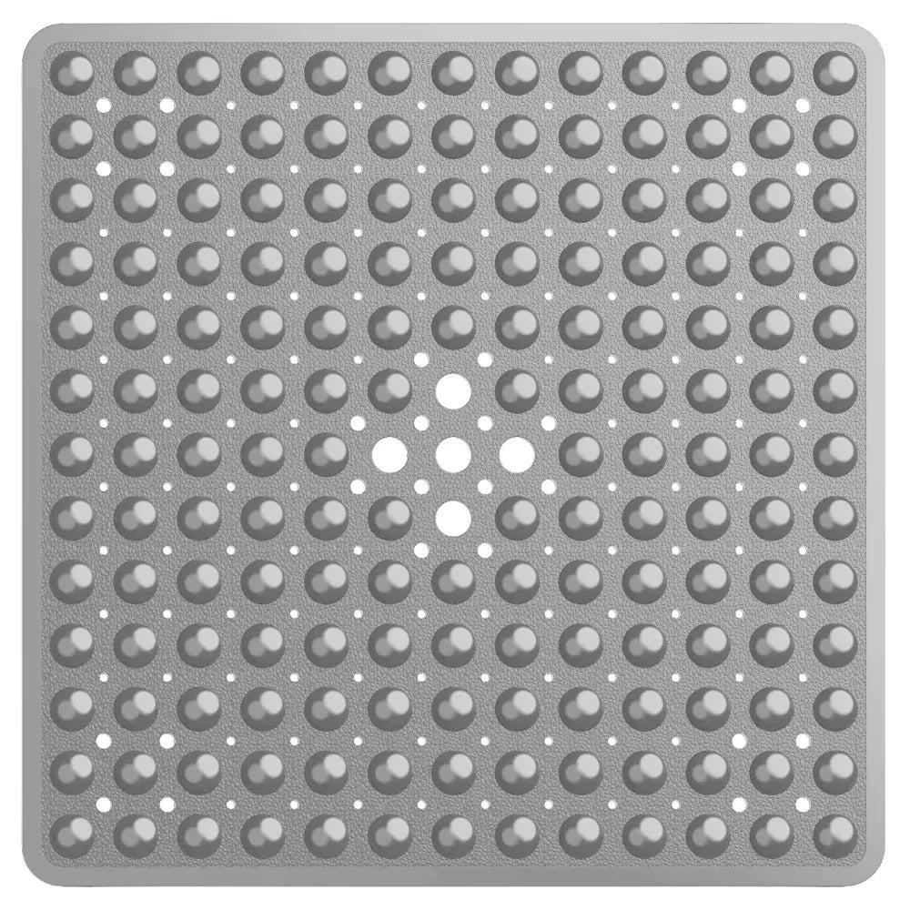 Tapis de douche carré antidérapant Carréa - coloris Gris