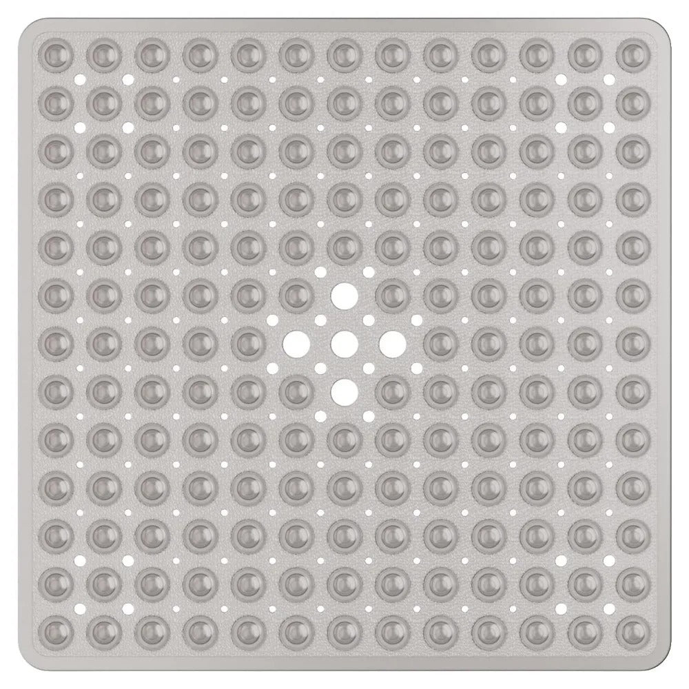 Tapis de douche carré antidérapant Carréa - coloris Gris Clair