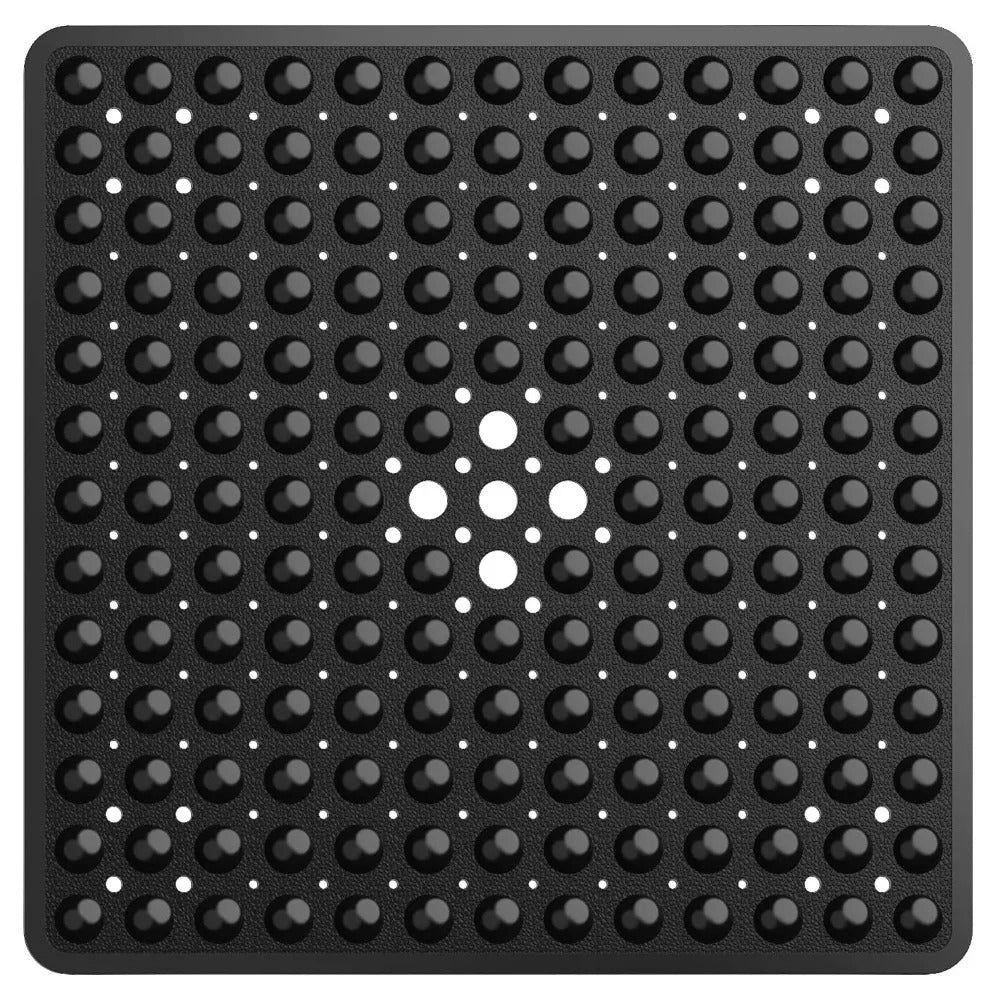 Tapis de douche carré antidérapant Carréa - coloris Noir