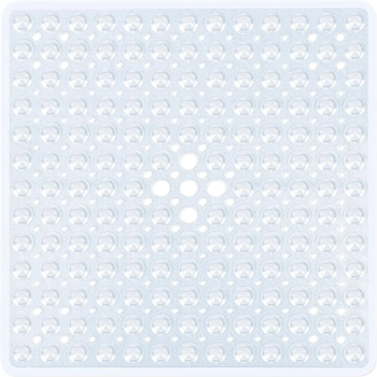 Tapis de douche carré antidérapant Carréa - coloris Transparent, vue du dessus