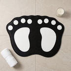 Tapis de Bain Antidérapant Empreinte de Pied Empreinta
