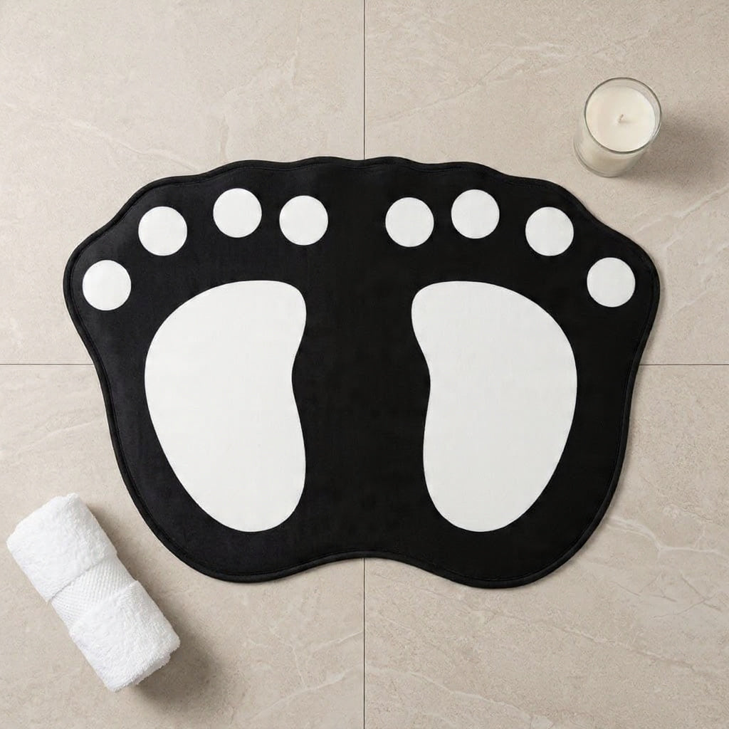 Tapis de Bain Antidérapant Empreinte de Pied Empreinta