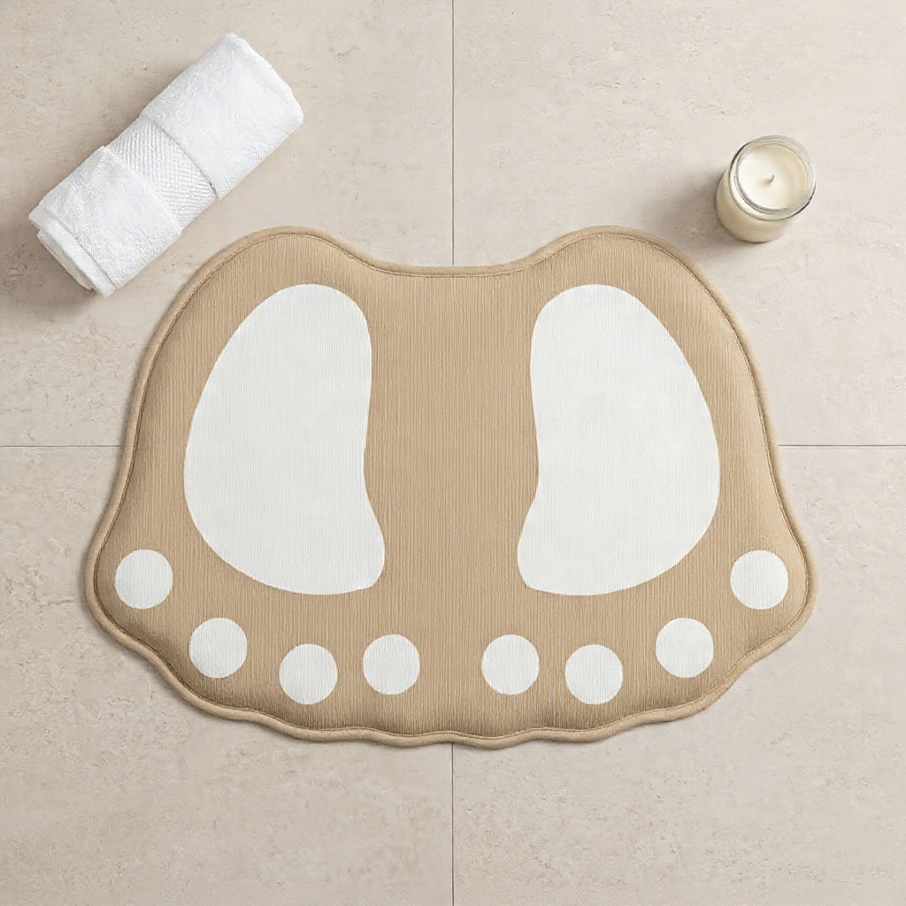 Tapis de Bain Antidérapant Empreinte de Pied Empreinta