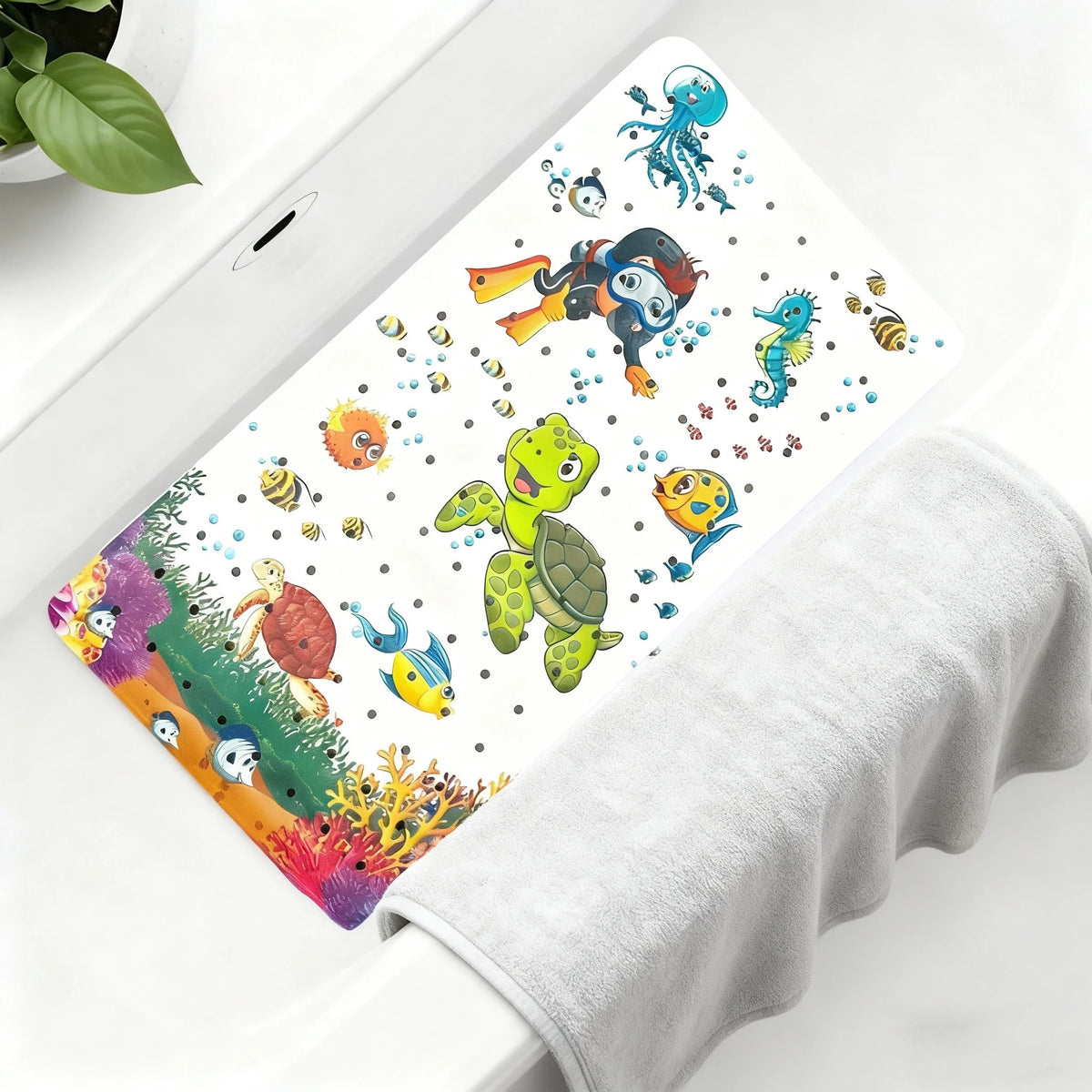 Fixéa motif Plongeur et Tortue
