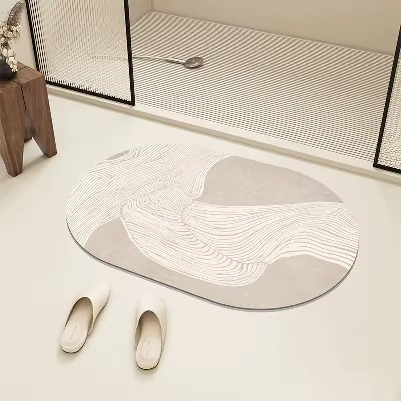 Tapis de bain Aquaréa - Couleur 10, motif abstrait aquarelle