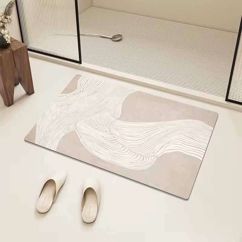 Tapis de bain Aquaréa - Couleur 11, motif abstrait aquarelle