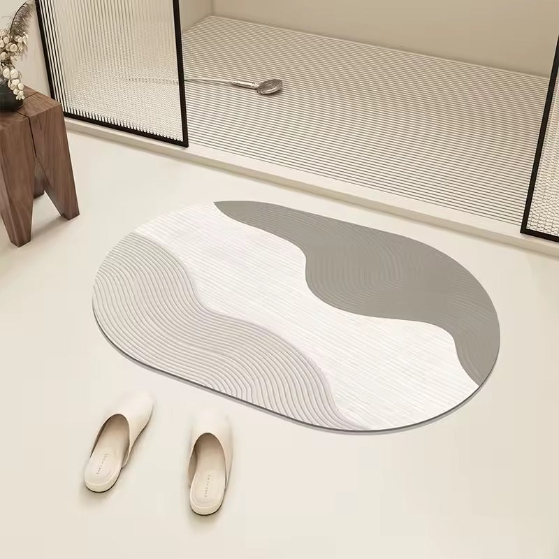 Tapis de bain Aquaréa - Couleur 12, motif abstrait aquarelle