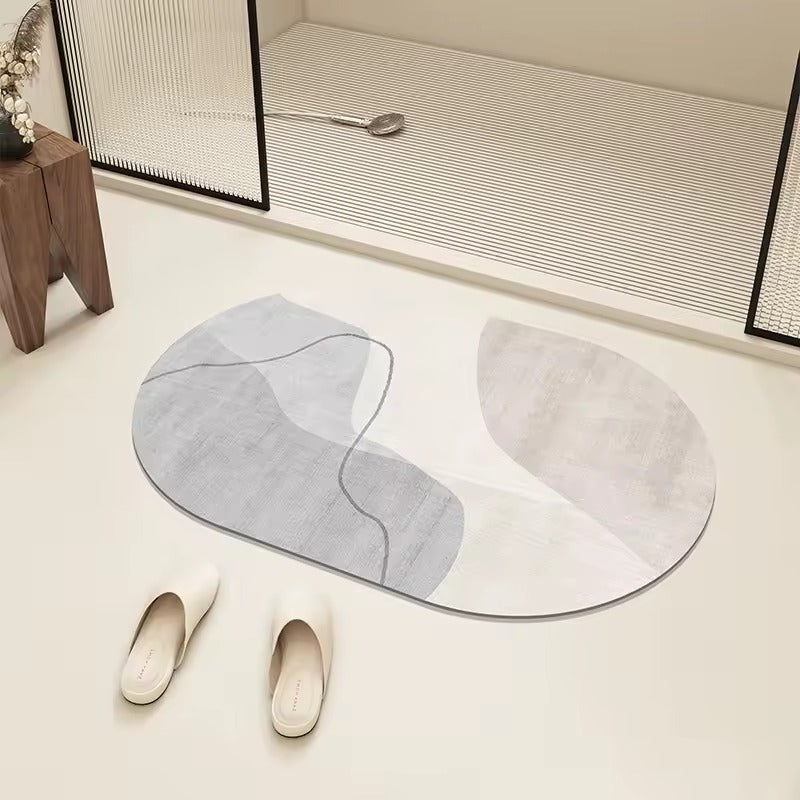 Tapis de bain Aquaréa - Couleur 4, motif abstrait aquarelle
