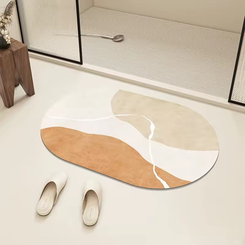Tapis de bain Aquaréa - Couleur 5, motif abstrait aquarelle