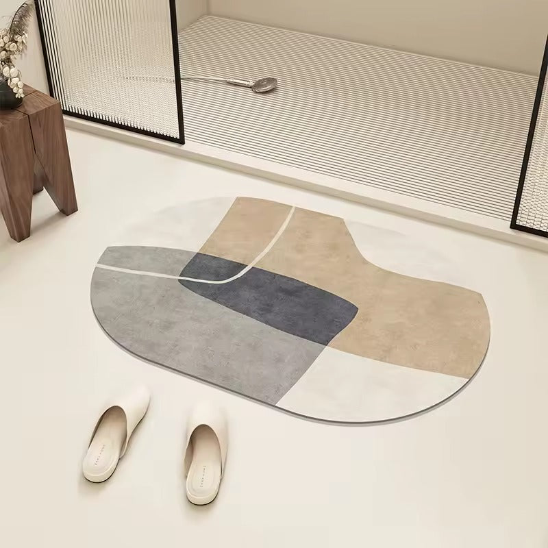 Tapis de bain Aquaréa - Couleur 6, motif abstrait aquarelle