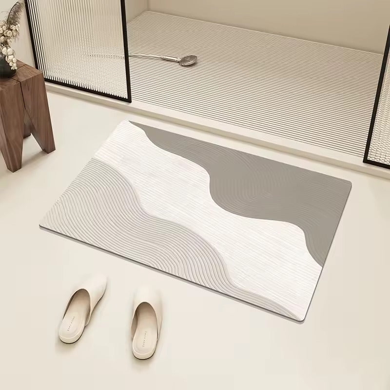 Tapis de bain Aquaréa - Couleur 7, motif abstrait aquarelle