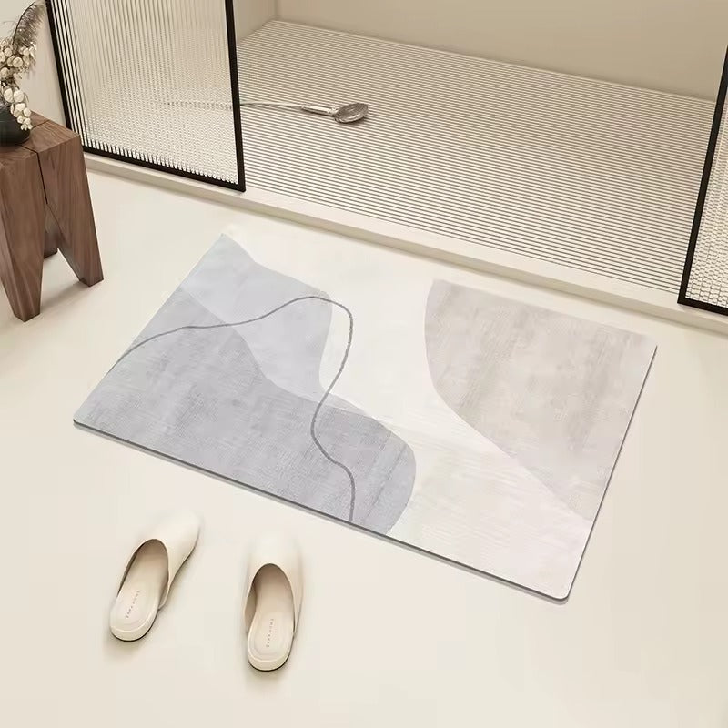 Tapis de bain Aquaréa - Couleur 8, motif abstrait aquarelle