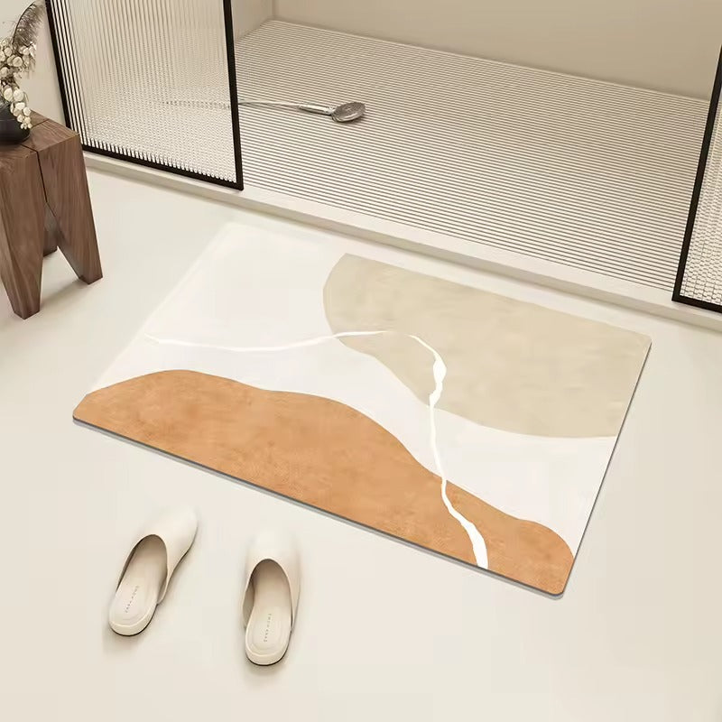 Tapis de bain Aquaréa - Couleur 9, motif abstrait aquarelle