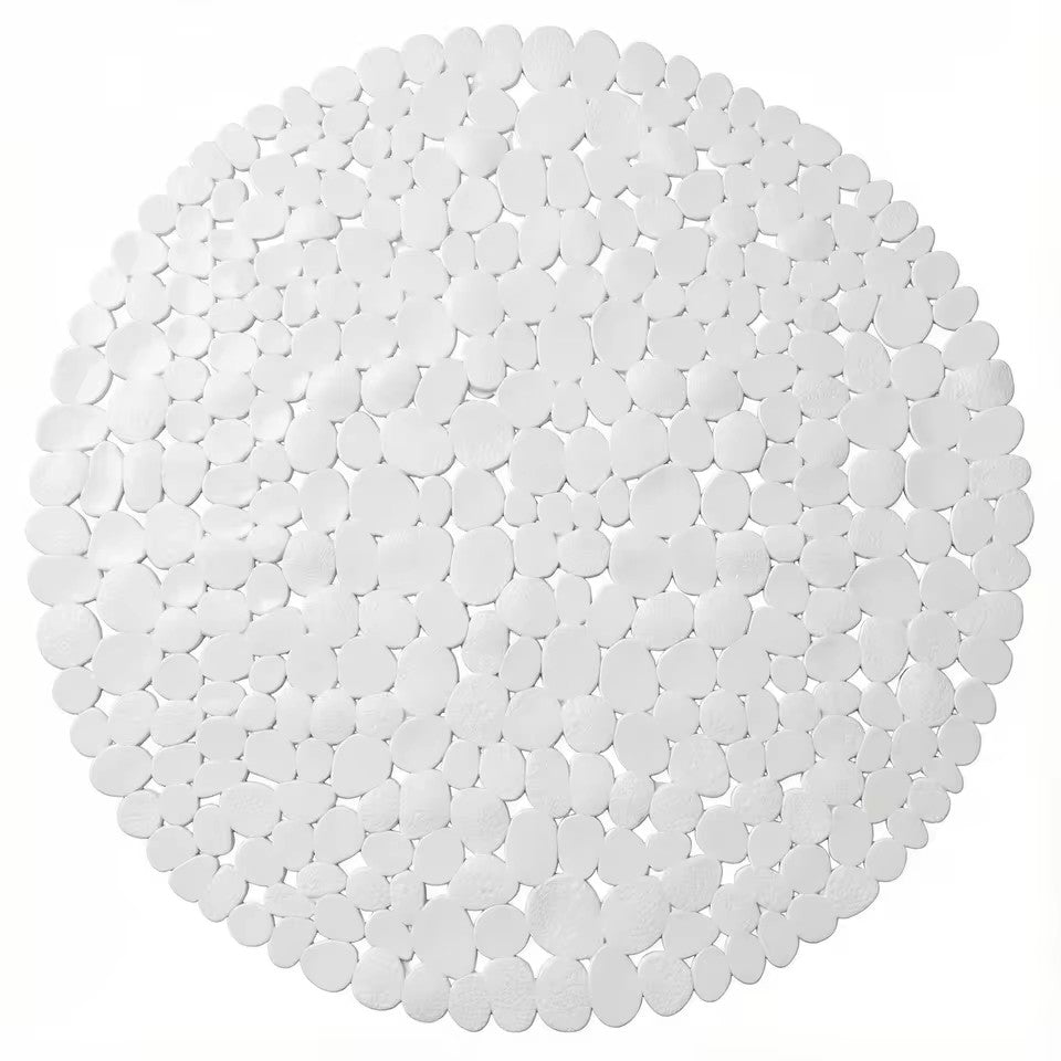 Tapis de douche Rondéa blanc vue de dessus