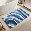 Tapis de Bain Antidérapant Vagues Bleues Ondéa