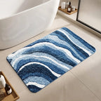 Tapis de Bain Antidérapant Vagues Bleues Ondéa