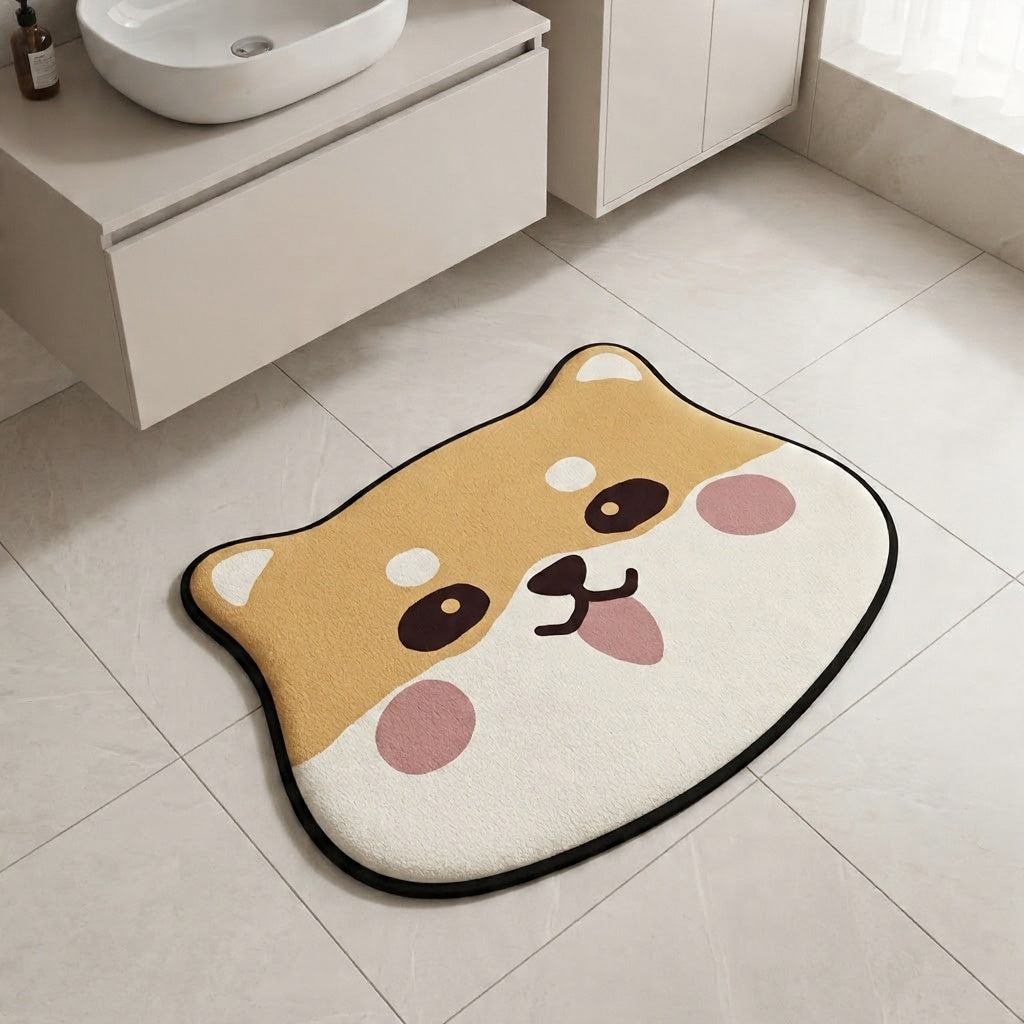 Tapis de Bain Chat Kawaii Néko  Ultra-Doux & Antidérapant