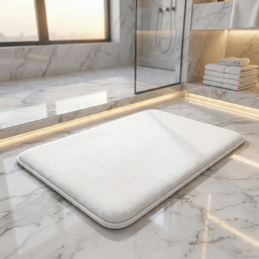 Tapis de Bain SoftMat – Velours Doux, Ultra-Absorbant & Antidérapant