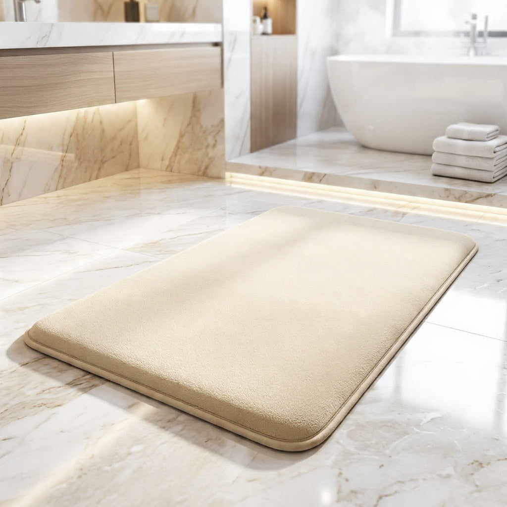Tapis de Bain SoftMat – Velours Doux, Ultra-Absorbant & Antidérapant