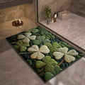 Tapis de Bain Antidérapant Boue de Diatomée Motif Trèfle 3D Trèfléa